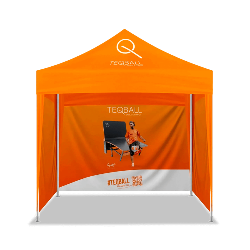 Carpa 3x3 con pared y dos  paredes enteras