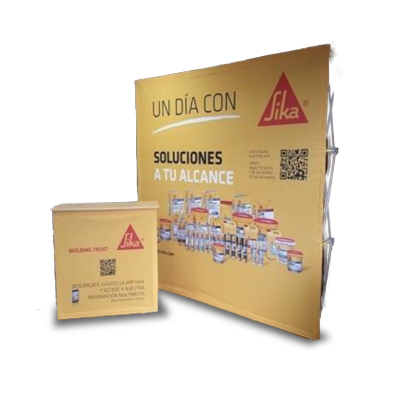 Backing pop up velcro lona